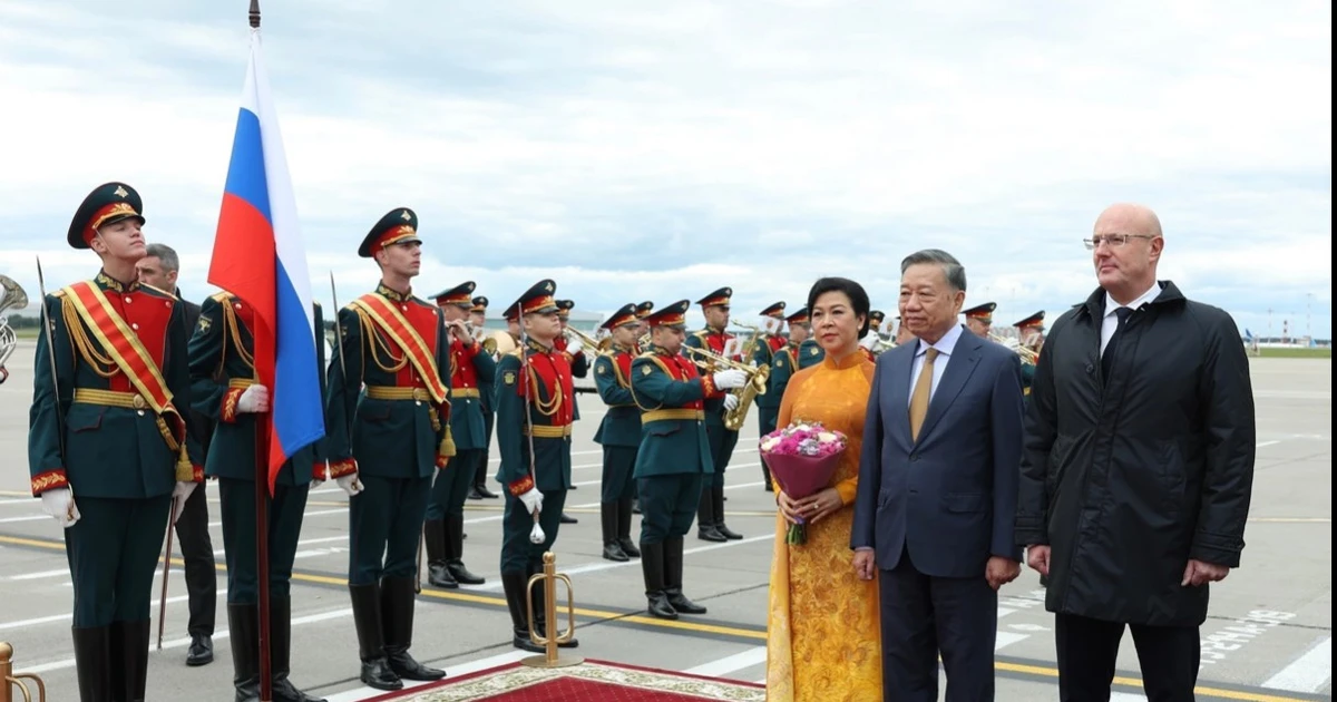 Tổng Bí thư, Chủ tịch nước Tô Lâm cùng Phu nhân bắt đầu thăm cấp Nhà nước Liên bang Nga