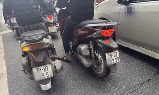 Xử lý người phụ nữ tự mua biển số '9999' lắp vào xe máy để lưu thông