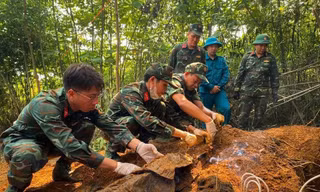 Cất bốc hai phần mộ liệt sĩ công binh tại Lào Cai