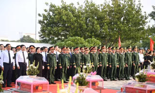 Lào Cai truy điệu, an táng 71 hài cốt liệt sĩ