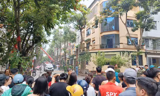 Cháy nhà liền kề ở Hà Nội, hai người tử vong