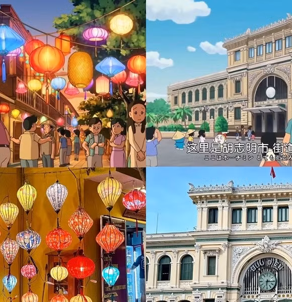 Dễ thương hết biết: Du khách quốc tế bám càng Doraemon chu du khắp Việt Nam 