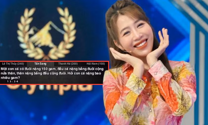 Bài toán con cá khiến cả 4 thí sinh Olympia chịu thua, cách giải đơn giản bất ngờ