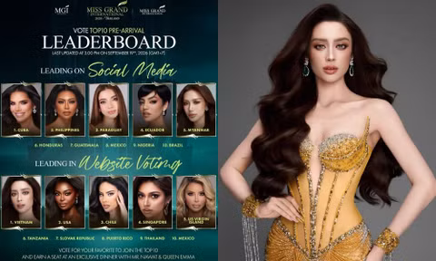 Hoa hậu Emoura Phạm lọt Top 10 Pre-Arrival của Miss Grand International 2026