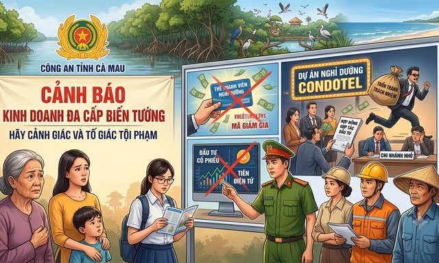 Công an Cà Mau cảnh báo thủ đoạn lừa đảo nhằm vào sinh viên, người nội trợ