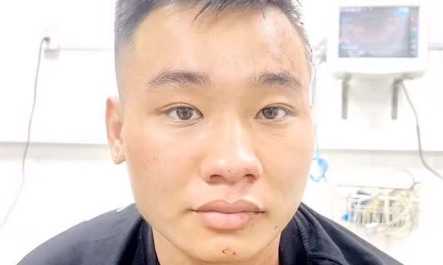 Nguyễn Đức Anh tại cơ quan công an sau khi bị bắt giữ để điều tra về hành vi giết người.
