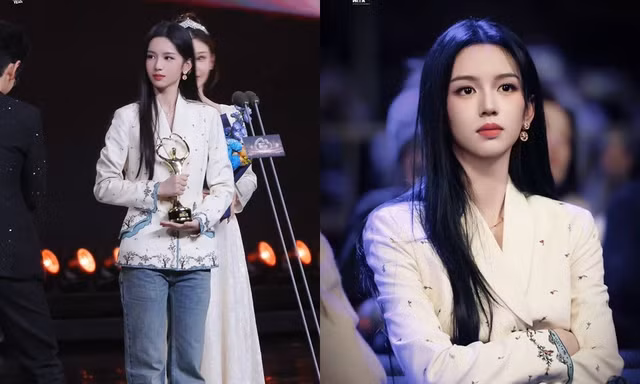 Giữa rừng váy lộng lẫy, Đêm hội Weibo có mỹ nhân mặc quần jeans lên nhận giải