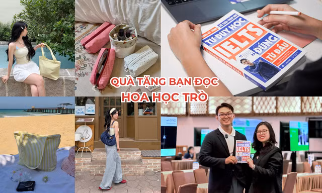 Quà tặng bạn đọc: Túi caro dạo chơi Hè cùng sách nâng cấp IELTS “đỉnh chóp”