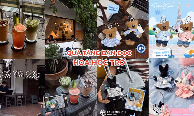 Quà tặng bạn đọc: Nhâm nhi nước, săn hoàng hôn và móc khóa thú bông độc bản