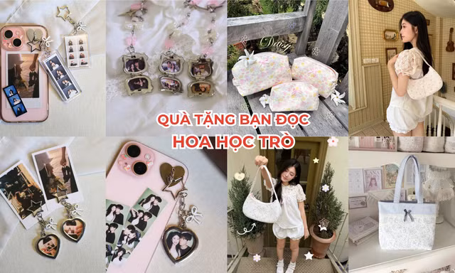 Quà tặng bạn đọc: Móc khóa photobooth và hộp bút hoa nhí ngọt ngào