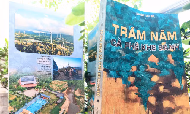 Bìa sách “Trăm năm cà phê Khe Sanh”. Ảnh: Trần Tuấn
