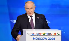 Tổng thống Putin phát biểu tại Hội nghị thượng đỉnh Nga - châu Phi ngày 28/10. (Ảnh: Sputnik)