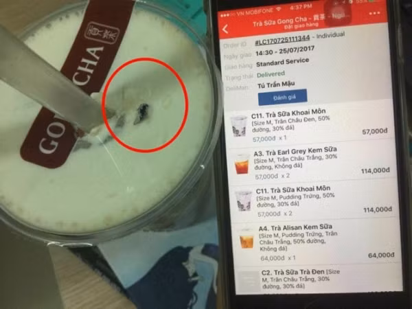 Gong Cha Đà Nẵng xin lỗi khách về trà sữa có ruồi và hứa điều tra