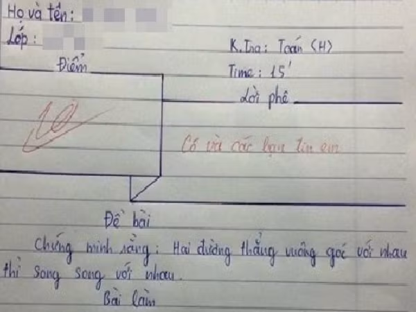 "Thiên tài Toán học" này sẽ chứng minh cho bạn thấy 2 đường thẳng vuông góc với nhau thì... song song