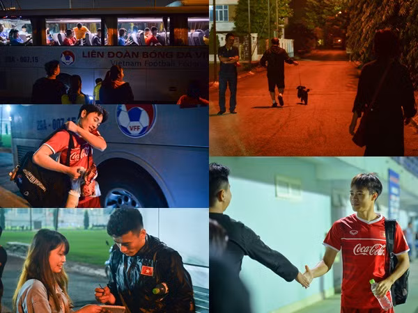 Thầy Park chơi với cún cưng, Văn Toàn được fan tặng quà sau buổi tập