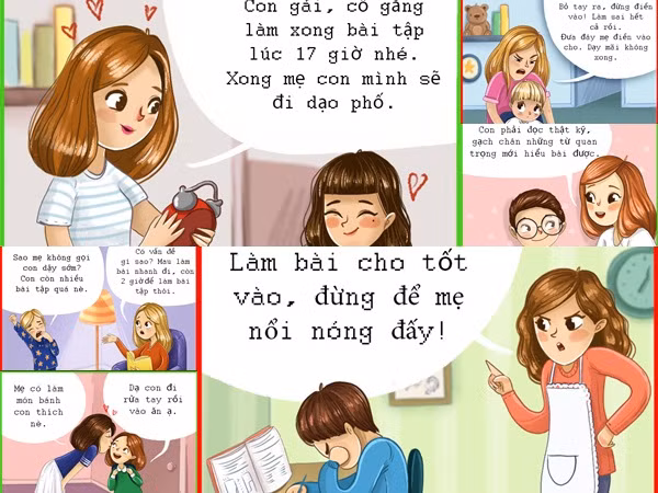 Bộ tranh hãy dạy con khôn khéo, đừng quát mắng