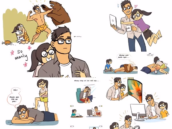 Nỗi khổ của bạn gái khi người yêu to cao nhưng lười biếng