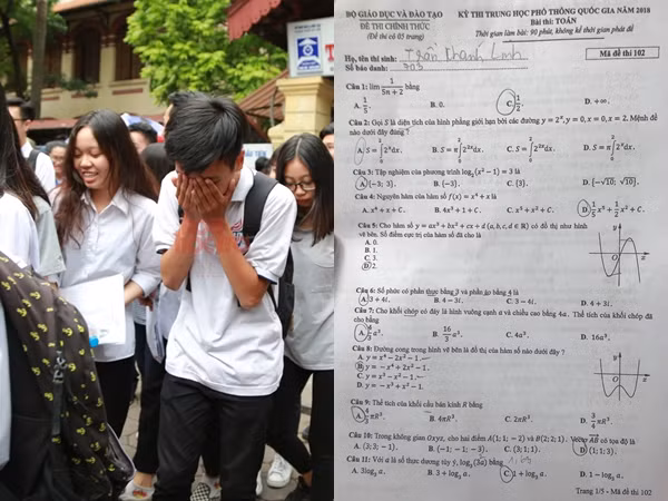Teen thở dài vì đề thi Toán THPT Quốc gia 2018 khó: "Hơn nửa đề là những dạng bài mới" 