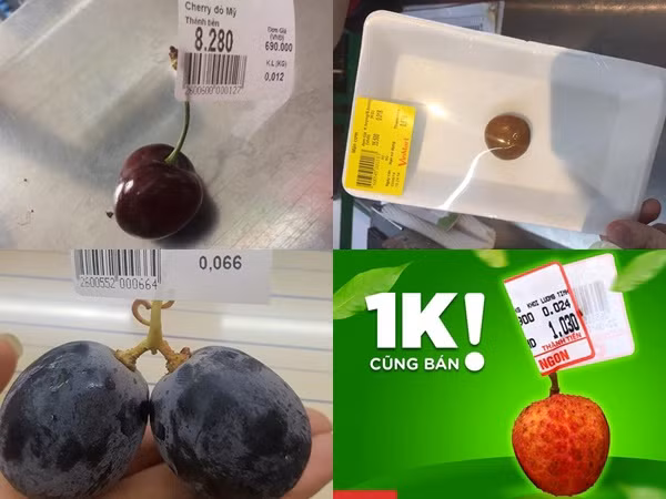 Học theo nam thanh niên vào siêu thị mua một quả vải