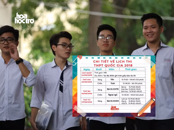 Trọn bộ "Thời khoá biểu" và "Sổ tay lưu ý" cho thí sinh dự thi THPT Quốc gia 2018