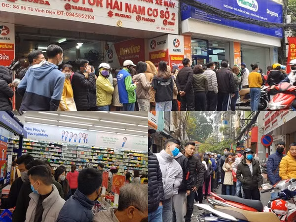 Dân Hà Nội xếp hàng cả buổi sáng chỉ để mua 1 hộp khẩu trang 35 nghìn đồng
