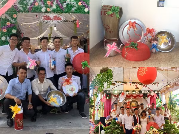 Thêm hội bạn thân tặng quà cưới thời bao cấp, lần này có cả bát đũa và lồng bàn