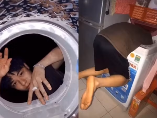 Lên ảnh với máy giặt "ngầu lòi", ai ngờ hậu trường chụp ảnh của giới trẻ lại thế này đây