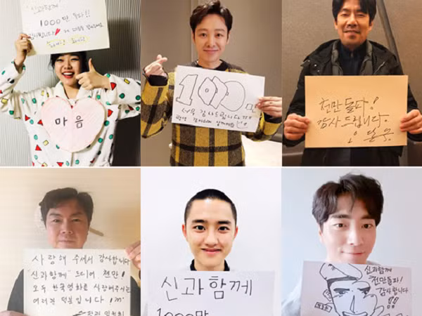 D.O. (EXO) chụp hình chúc mừng "Thử thách Thần Chết" đạt 10 triệu vé tại Hàn Quốc