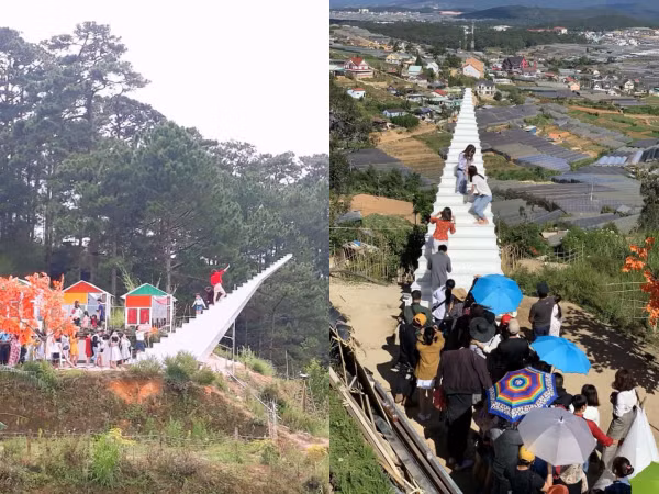 Sự thật về cầu thang vô cực ở Đà Lạt: Xếp hàng nhũn chân mới có 2 phút chụp hình