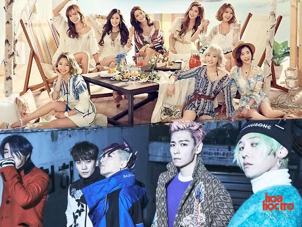 SNSD và BIG BANG trụ vững tại Top nghệ sĩ đình đám nhất năm 2016