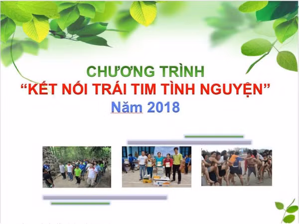 Thanh niên Việt Nam “Kết nối trái tim tình nguyện 2018”