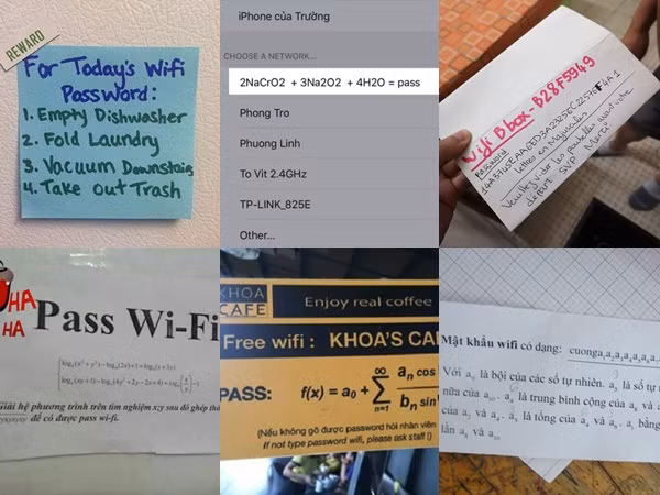 "Vò đầu bứt tai" với những mật khẩu Wi-Fi thách đố người xem