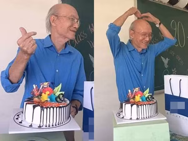 Thầy giáo 74 tuổi "đốn tim" dân mạng