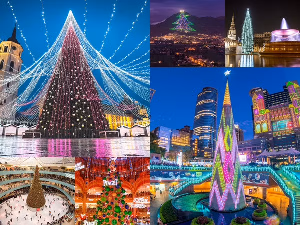 Vòng quanh thế giới, check-in ở 8 cây thông Noel nổi tiếng