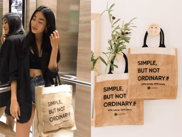 Túi vải "trendy" thay thế túi nilon, trào lưu du lịch xanh nhưng vẫn vô cùng sang chảnh