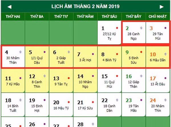 Chính thức trình Thủ tướng phê duyệt lịch nghỉ lễ Tết 2019