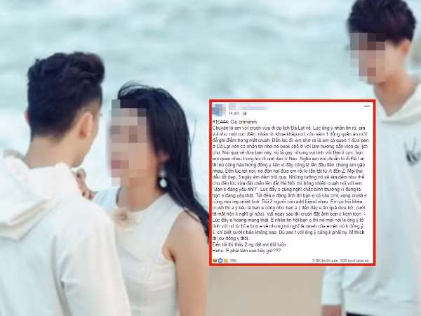 Crush và bạn thân thành đôi, cô gái chỉ còn biết than trời: "Trai đẹp đã ít sao còn yêu nhau"