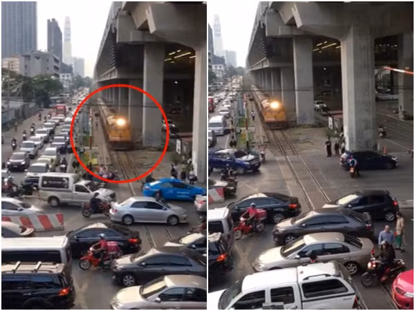 Chỉ có Thái Lan: cả đoàn tàu lửa phải dừng lại ngay giữa đường ray chỉ vì điều này...