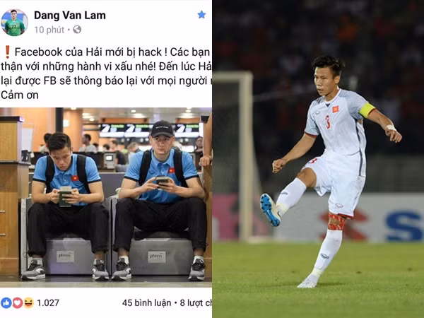 Cầu thủ Quế Ngọc Hải bị hack Facebook?