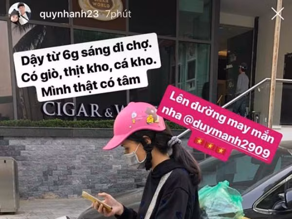 Bạn gái Duy Mạnh dậy từ 6h sáng, mua đủ thịt, cá chuẩn bị cho người yêu lên đường thi đấu