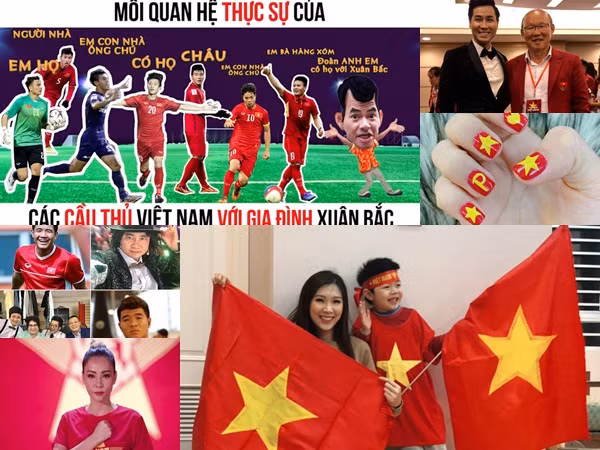 Xuân Bắc, Tự Long “nhận họ” với Đức Chinh cùng dàn sao cổ vũ tuyển Việt Nam