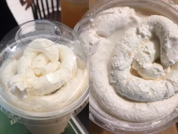 Hí hửng mua ly hồng trà kem cheese, cô nàng "hết hồn" khi nhìn thành phẩm "không nuốt nổi"