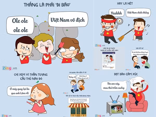 Muôn kiểu fan bóng đá: Xem vì có trai đẹp, thắng là phải "đi bão"