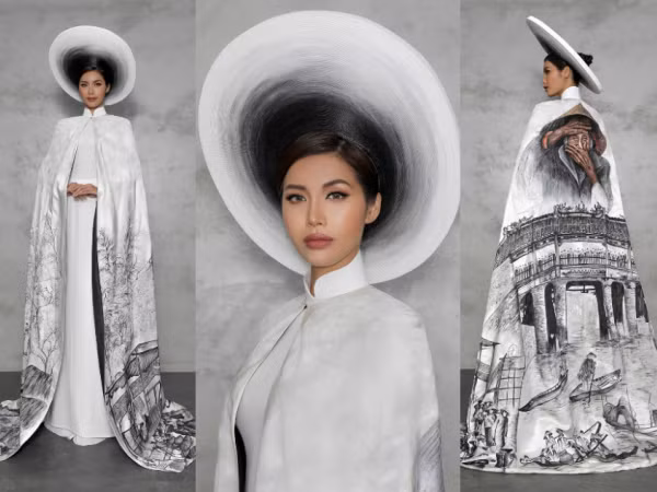 Hình ảnh đầy đủ bộ trang phục truyền thống thứ hai của Minh Tú tại Miss Supranational 2018