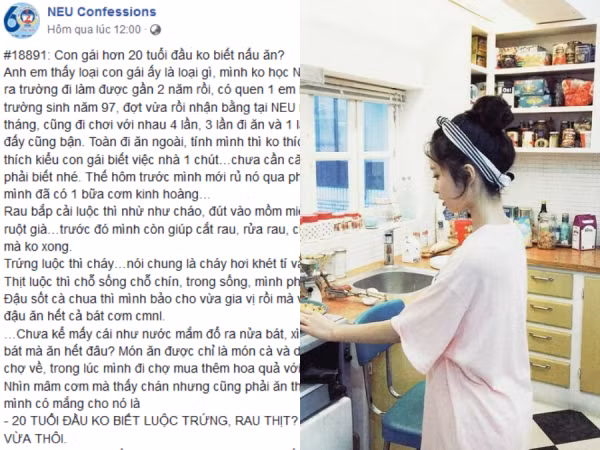 Lên mạng than thở bạn gái không biết nấu ăn, đỏng đảnh, chàng trai nhận "cơn mưa" chỉ trích