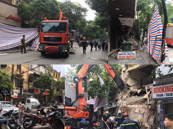 Hà Nội: Sập nhà trên phố Hàng Bông, giải cứu 1 người mắc kẹt