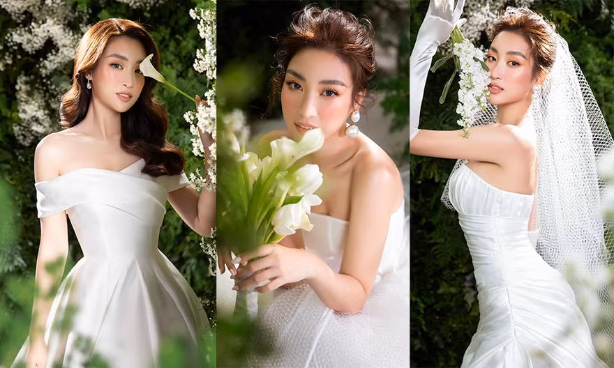 'Tái xuất' sau thời gian giãn cách, Hoa hậu Đỗ Mỹ Linh hóa cô dâu gợi cảm hút hồn 