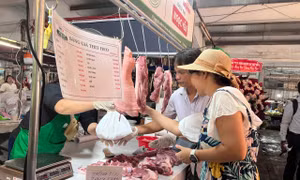 Thịt heo ‘Tick xanh trách nhiệm’ vào chợ truyền thống ở TPHCM