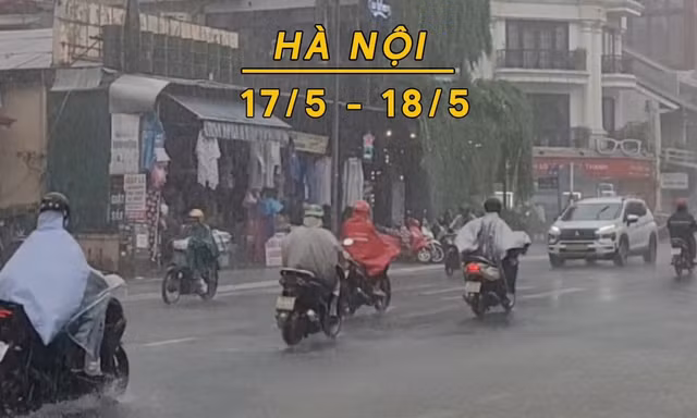 Bản tin Dự báo Thời tiết Hà Nội (17 - 18/5): Mưa lớn gia tăng, nền nhiệt giảm 5 độ C