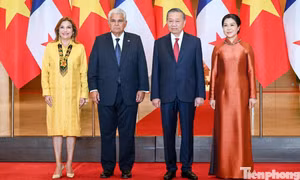 Tổng Bí thư, Chủ tịch nước đón và hội đàm với Tổng thống Panama